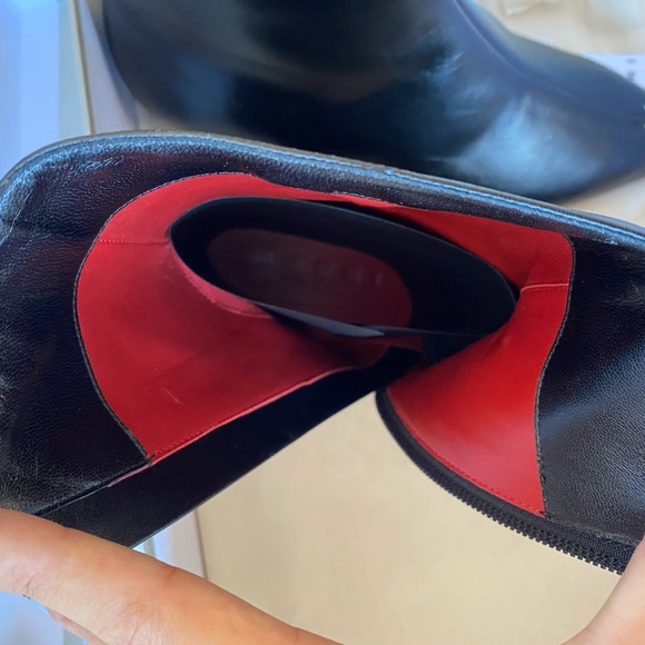 Marni 39 Edgy Classic Rare Unique kitten heel leather pointed toe ankle boots - Picture 6 of 14